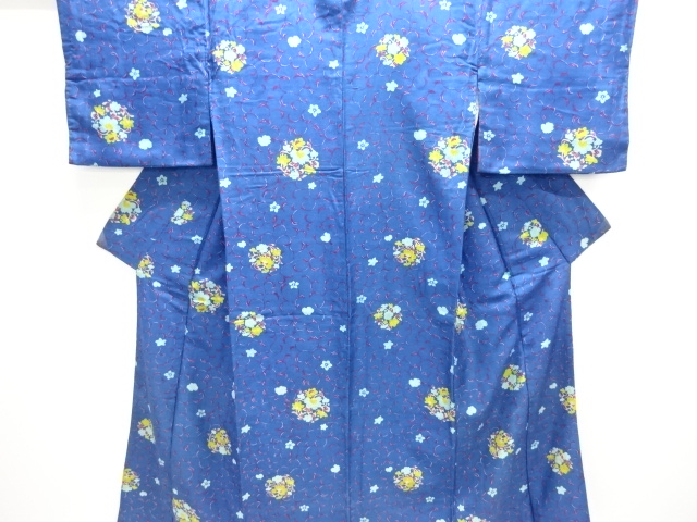 JAPANESE KIMONO / ANTIQUE KIMONO / SILK / FLORAL ARABESQUE